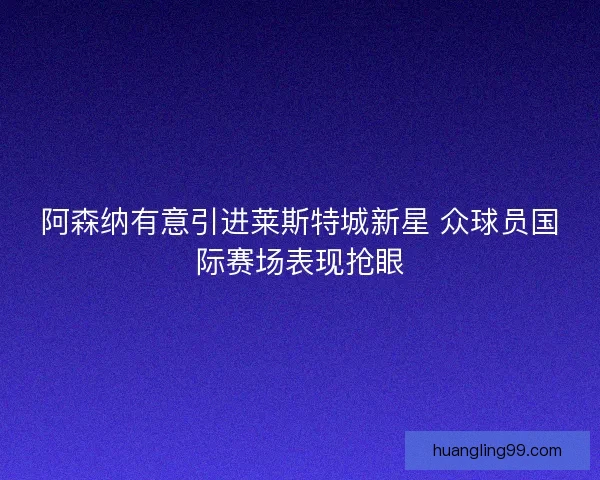 阿森纳有意引进莱斯特城新星 众球员国际赛场表现抢眼