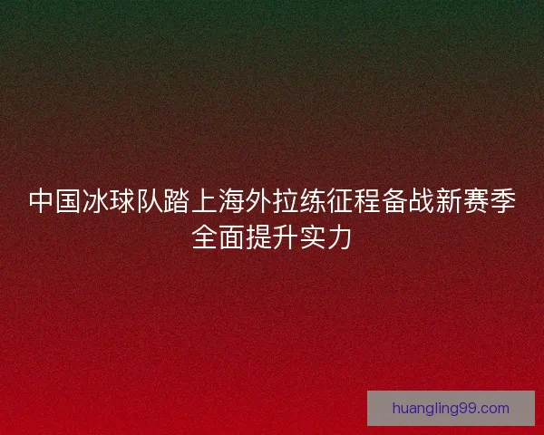 中国冰球队踏上海外拉练征程备战新赛季全面提升实力